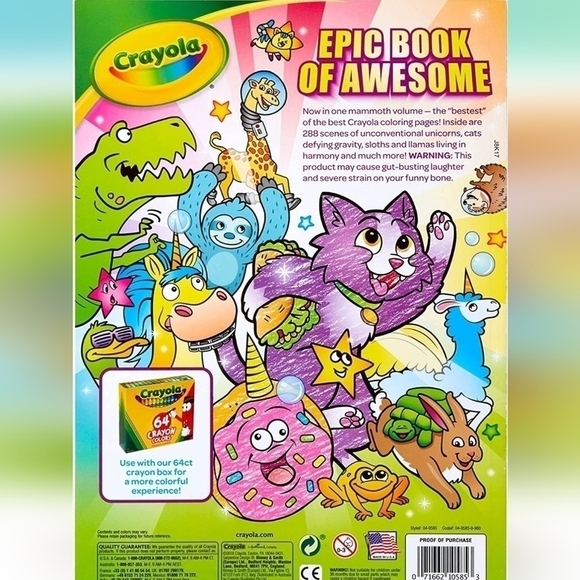 CRAYOLA Epic Book of Awesome, All-in-1 Coloring Set! - Picture 4 of 7